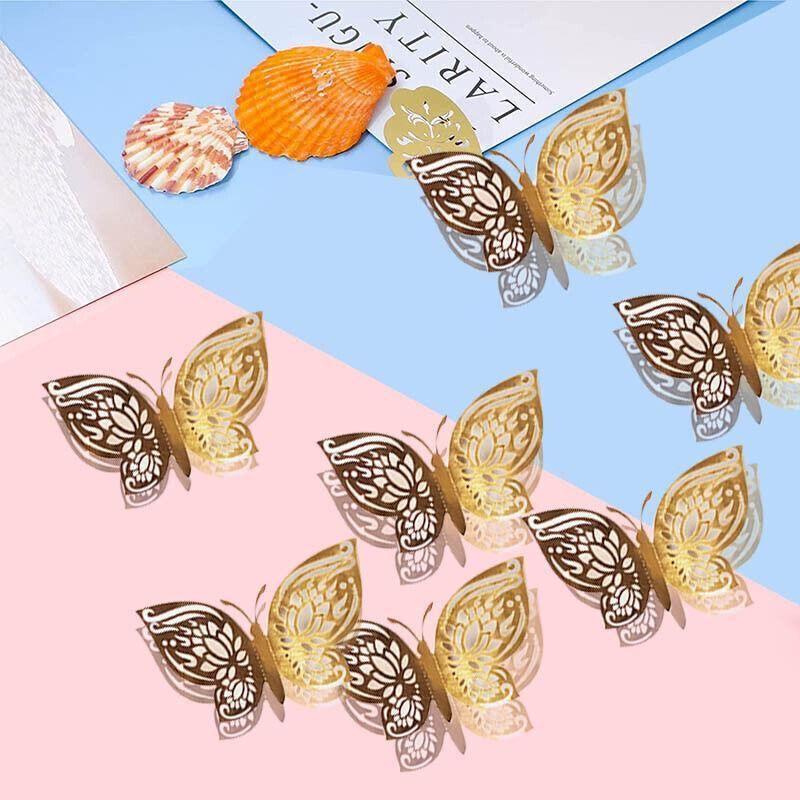12X 3D Butterfly Wall Decals Stickers Removable Kids Nursery Decoration - 7601