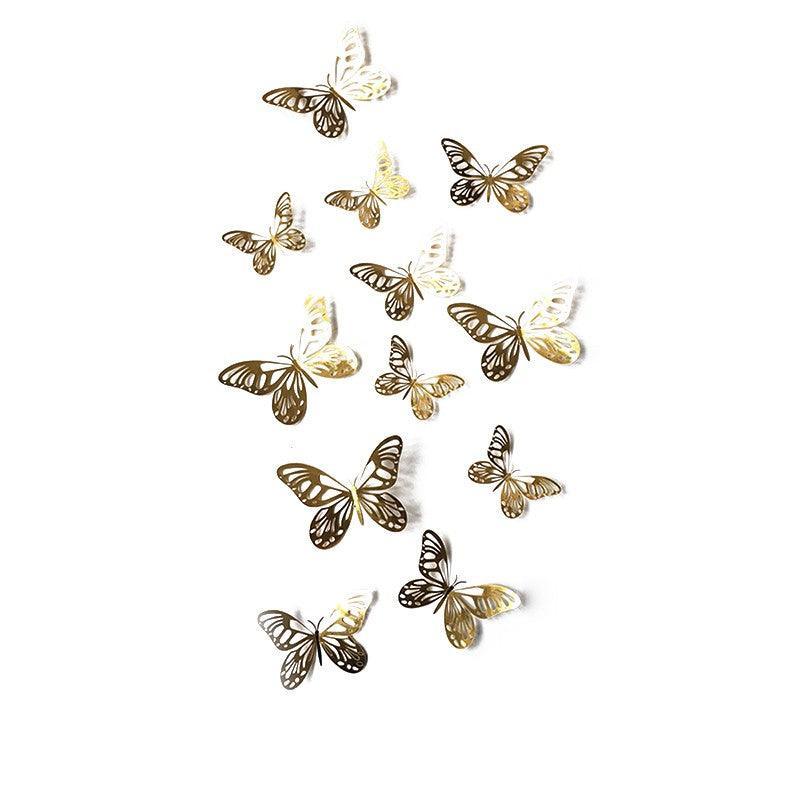 12X 3D Butterfly Wall Decals Stickers Removable Kids Nursery Decoration - 7601