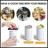 Topless Can Opener Manual Kitchen Tool for Beer Soda and Tin Bottles - Black - Extra Image