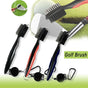 Golf Cleaning Brush Retractable Stock Color Groove Cleaner With Reel Club Ball - Black