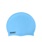Aolikes Silicone Swimming Cap Waterproof Unisex Swim Hat for Men and Women - Black