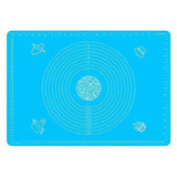 Blue Reusable Non-Stick Silicone Rolling Dough Mat Cake Pastry Baking Fondant Sheet - 40*30cm