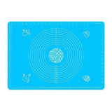 Blue Reusable Non-Stick Silicone Rolling Dough Mat Cake Pastry Baking Fondant Sheet - 64*45cm