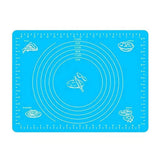 Blue Reusable Non-Stick Silicone Rolling Dough Mat Cake Pastry Baking Fondant Sheet - 64*45cm