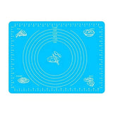 Blue Reusable Non-Stick Silicone Rolling Dough Mat Cake Pastry Baking Fondant Sheet - 64*45cm - Close-Up Angle