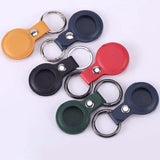 For Apple Airtag Leather Case Cover Air Tag Keychain Holder Sleeve Shell Tracker - Blue