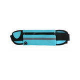 Waterproof Running Bum Bag Fanny Pack Waist Belt Money Wallet Zip Pouch Sports - Blue