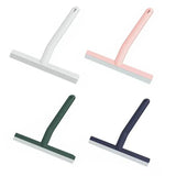 Shower Squeegee Bathroom Mirror Window Glass Cleaner Wiper Home Cleaning Tool - Blue - Side View
