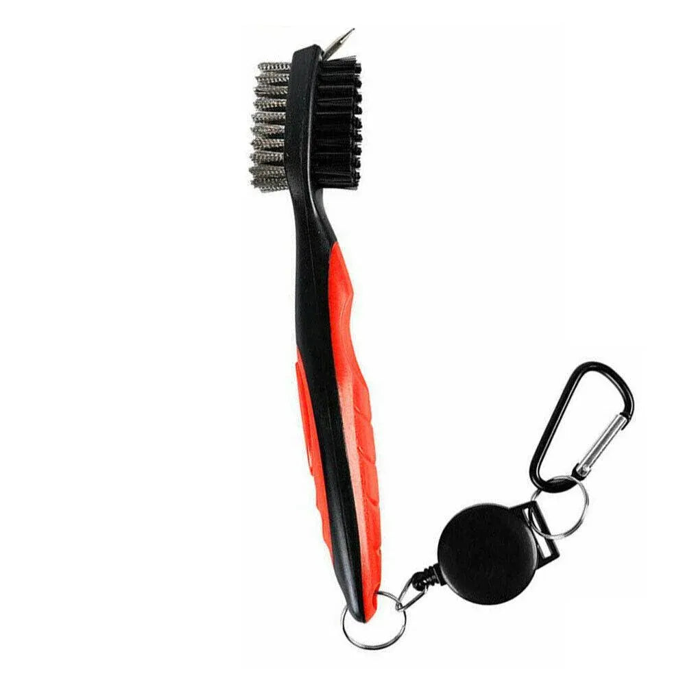 Golf Cleaning Brush Retractable Stock Color Groove Cleaner With Reel Club Ball - Blue