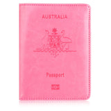 RFID Passport Holder Slim Leather Travel Wallet ID Card Cover Case for Men Women - Brown - Extra Image