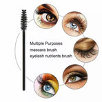 50X Disposable Mascara Wands Eyelash Brushes Applicator Lash Extension Brush - gold+black