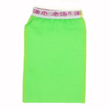 5 Pcs Towel Exfoliating Bath Washcloth Viscose Scrub Mitten Towel - Green *5 PCS - Rear View