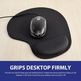 Comfort Mouse Pad with Built In Wrist Support Non Slip Ergonomic Mice Mat - Green - Close-Up Angle