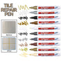 Tile Styling Pen Bathroom Floor Waterproof And Mildew Grout Marker Repair Pens - Grey