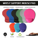 Comfort Mouse Pad with Built In Wrist Support Non Slip Ergonomic Mice Mat - Grey - Front View