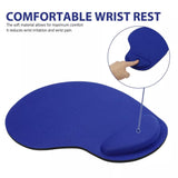Comfort Mouse Pad with Built In Wrist Support Non Slip Ergonomic Mice Mat - Grey