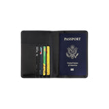 RFID Passport Holder Slim Leather Travel Wallet ID Card Cover Case for Men Women - Light Blue