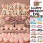 40Cm 3D Happy Birthday Letters Balloons Inflating Foil Banner Bunting Celebrate - Light Blue