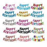 40Cm 3D Happy Birthday Letters Balloons Inflating Foil Banner Bunting Celebrate - Light Blue - Front View