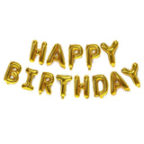 40Cm 3D Happy Birthday Letters Balloons Inflating Foil Banner Bunting Celebrate - Light Blue