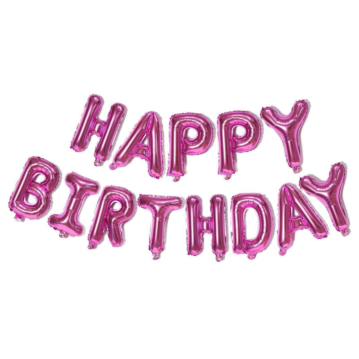 40Cm 3D Happy Birthday Letters Balloons Inflating Foil Banner Bunting Celebrate - Light Blue