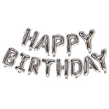 40Cm 3D Happy Birthday Letters Balloons Inflating Foil Banner Bunting Celebrate - Light Blue