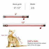 Reflective Cat Collar with Breakaway Buckle and Bell Adjustable for Small Pet Use - Light Green - Extra Image