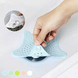 New Bathroom Drain Hair Catcher Bath Stopper Sink Strainer Shower Filter Covers - Light Green - Side View