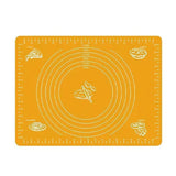 Orange Reusable Non-Stick Silicone Rolling Dough Mat Cake Pastry Baking Fondant Sheet - 29*26cm