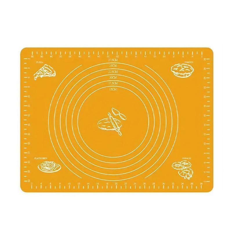 Orange Reusable Non-Stick Silicone Rolling Dough Mat Cake Pastry Baking Fondant Sheet - 40*30cm