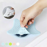 New Bathroom Drain Hair Catcher Bath Stopper Sink Strainer Shower Filter Covers - Pink
