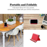 Desk Stand Holder for Mobile Phone Tablet iPad iPhone Samsung Universal Mount - Pink - Top-Down View