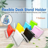 Desk Stand Holder for Mobile Phone Tablet iPad iPhone Samsung Universal Mount - Red - Front View
