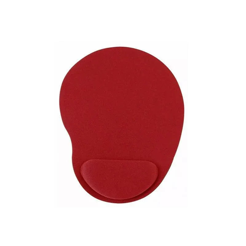 Comfort Mouse Pad with Built In Wrist Support Non Slip Ergonomic Mice Mat - Red