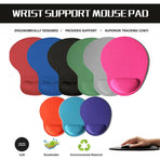 Comfort Mouse Pad with Built In Wrist Support Non Slip Ergonomic Mice Mat - Red
