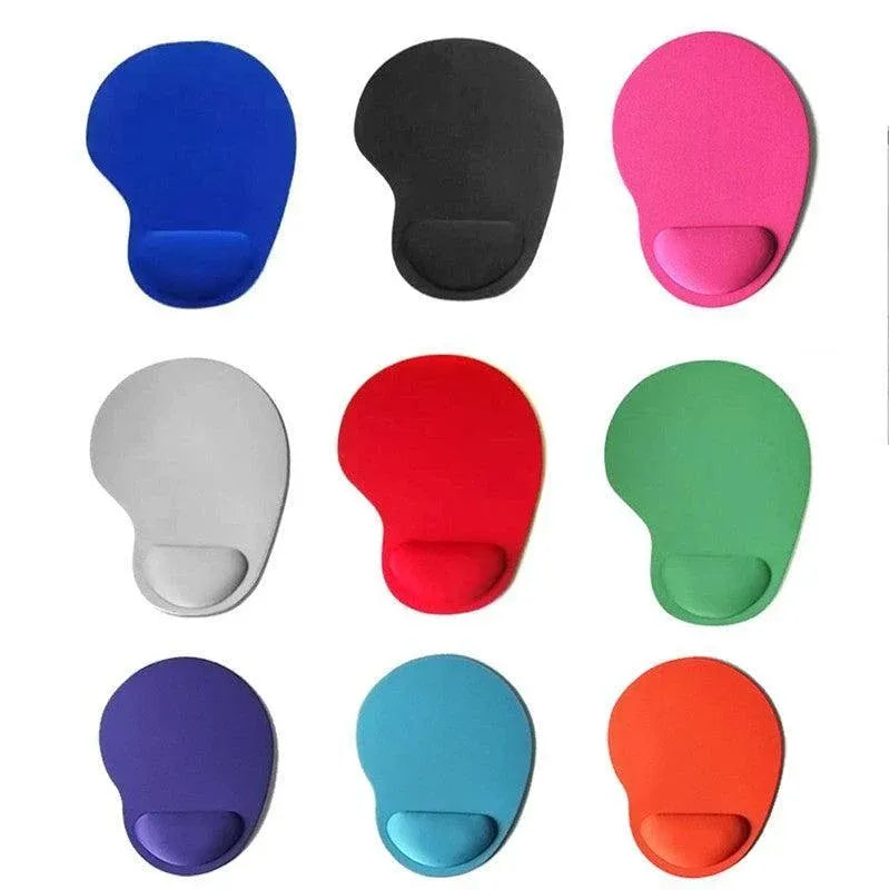 Comfort Mouse Pad with Built In Wrist Support Non Slip Ergonomic Mice Mat - Red