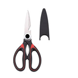 Heavy Duty Kitchen Scissors Multi Purpose Stainless Steel Chicken Bone Cutter - Red - Rear View