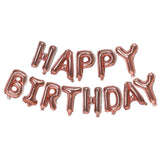 40Cm 3D Happy Birthday Letters Balloons Inflating Foil Banner Bunting Celebrate - Rose Red - Close-Up Angle