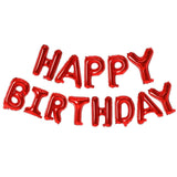 40Cm 3D Happy Birthday Letters Balloons Inflating Foil Banner Bunting Celebrate - Rose Red - Extra Image