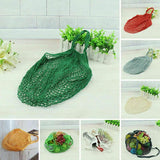 Reusable Mesh Net Shopping Bag String Tote Grocery Fruit Vegetable Storage - Sky Blue