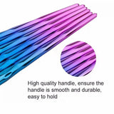 20 Pcs Eye Make-Up Brushes Diamond Unicorn Eyeshadow Eyebrow Blending Brush Set - Transparent - Low Angle