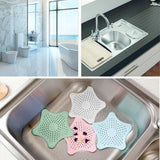 New Bathroom Drain Hair Catcher Bath Stopper Sink Strainer Shower Filter Covers - White - Top-Down View