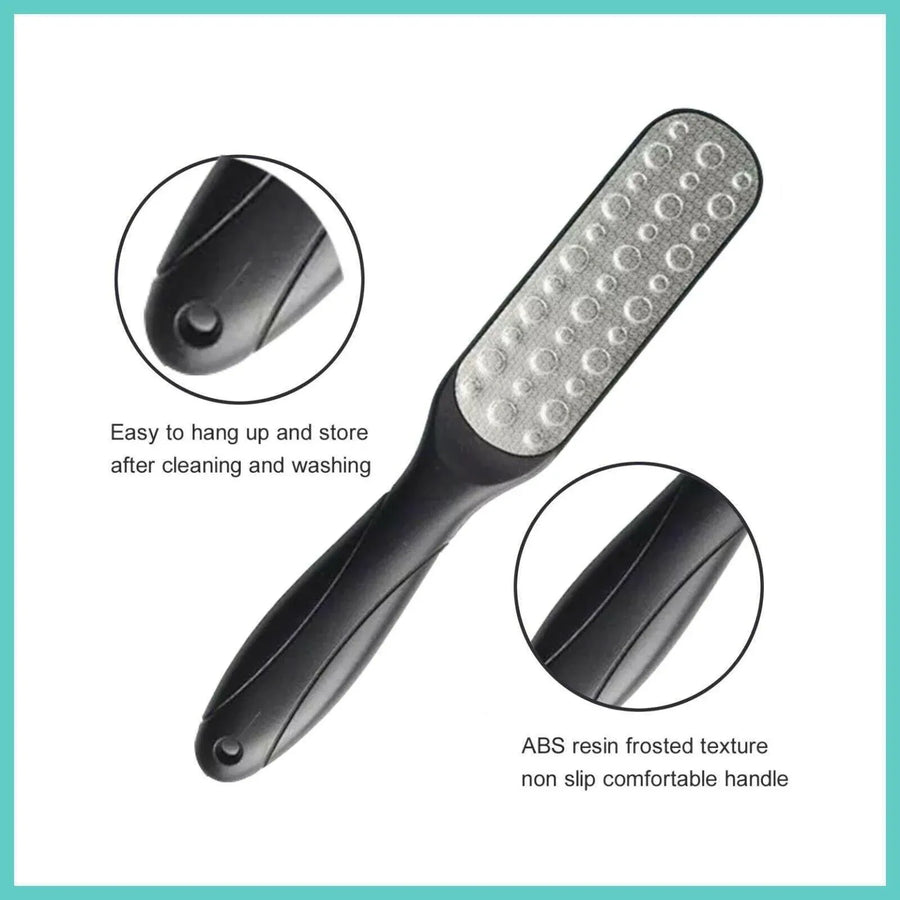 Double Sided Foot File Pedicure Rasp Scrubber Cleaner Dead Skin Callus Remover - White