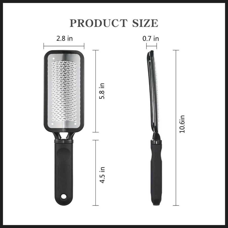 Stainless Steel Foot File Scraper Grater Pedicure Rasp Callus Remover Tool - White