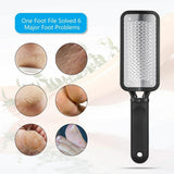 Stainless Steel Foot File Scraper Grater Pedicure Rasp Callus Remover Tool - White - 45-Degree Angle
