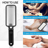 Stainless Steel Foot File Scraper Grater Pedicure Rasp Callus Remover Tool - White - Low Angle