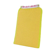 5 Pcs Towel Exfoliating Bath Washcloth Viscose Scrub Mitten Towel - Yellow *5 PCS - Extra Image