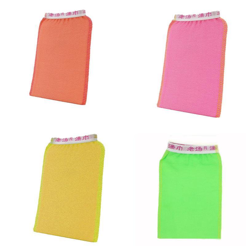 5 Pcs Towel Exfoliating Bath Washcloth Viscose Scrub Mitten Towel - Yellow *5 PCS