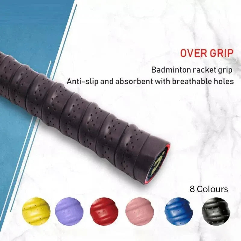 4X Anti-Slip Tennis Badminton Squash Racquet Over Grip Tape Overgrip Sweatband - Purple *4