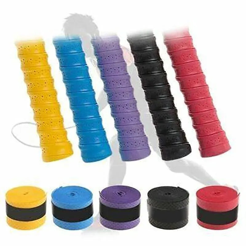 4X Anti-Slip Tennis Badminton Squash Racquet Over Grip Tape Overgrip Sweatband - Purple *4